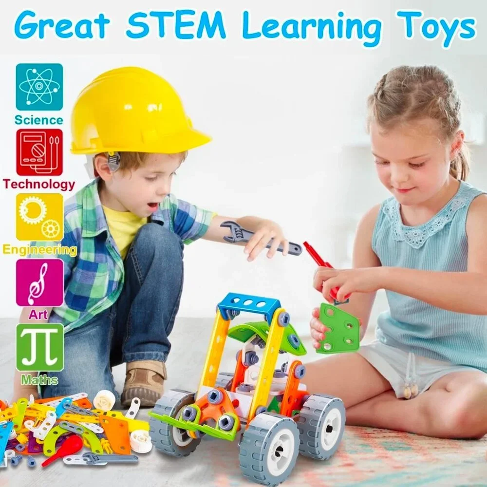 10 in 1 STEM Toys for 4 5 6 7 8+ Year Old Boy Girl Birthday Gifts Building Toys